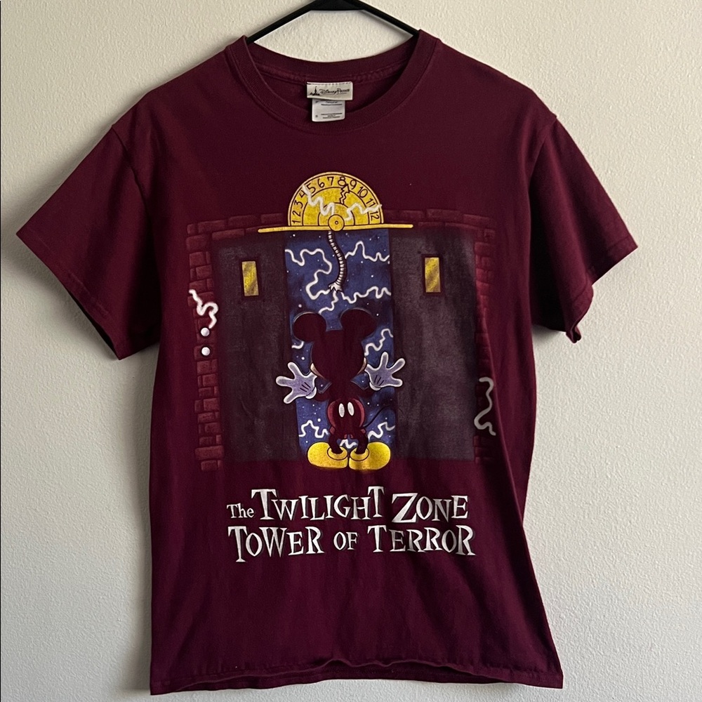 Disney Maroon Twilight Zone Tower of Terror Tee